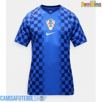 Camisa de time de futebol Croácia Replicas 2º Equipamento Feminina Mundo 2026 Manga Curta
